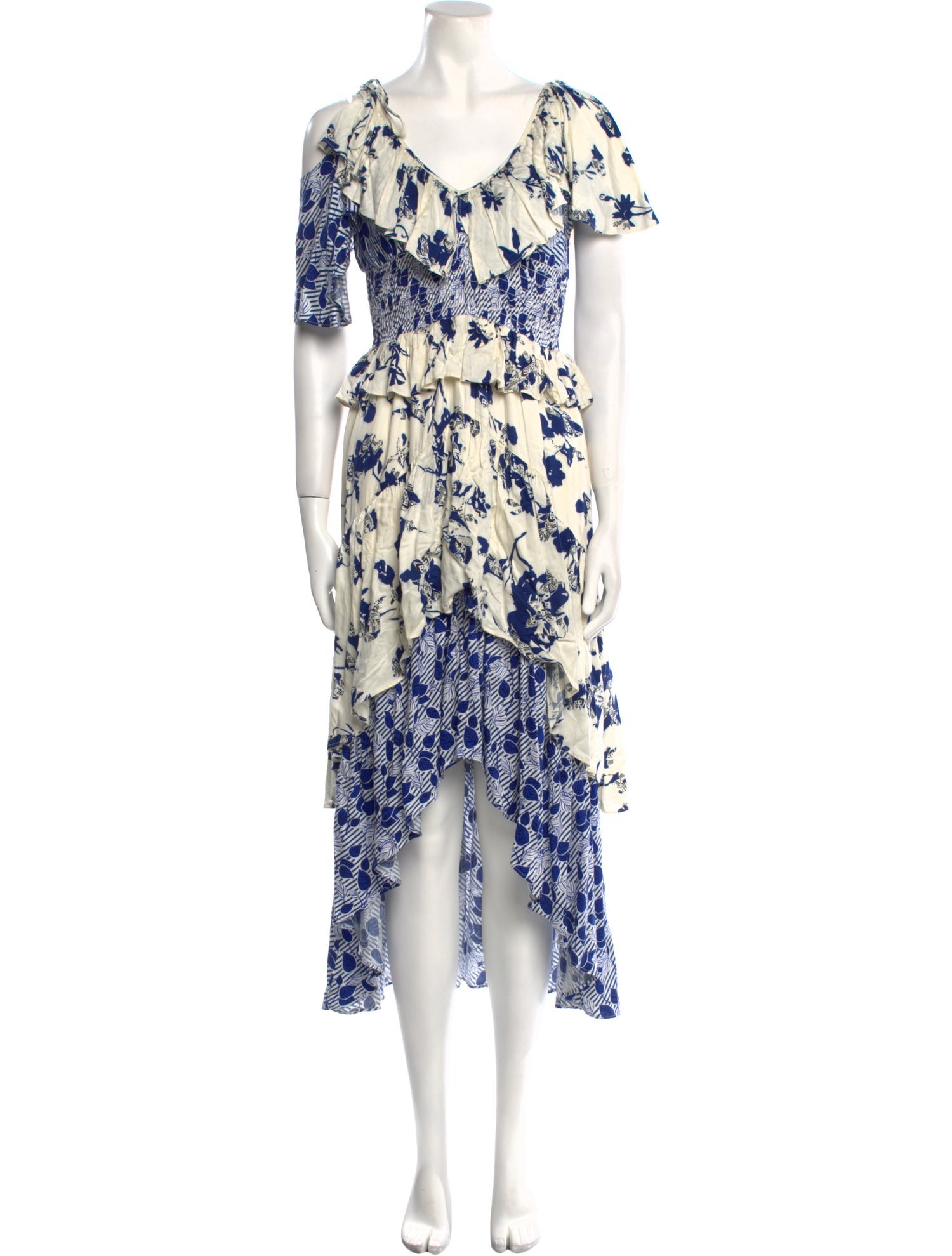 MISA Los Angeles Floral Print Long Dress