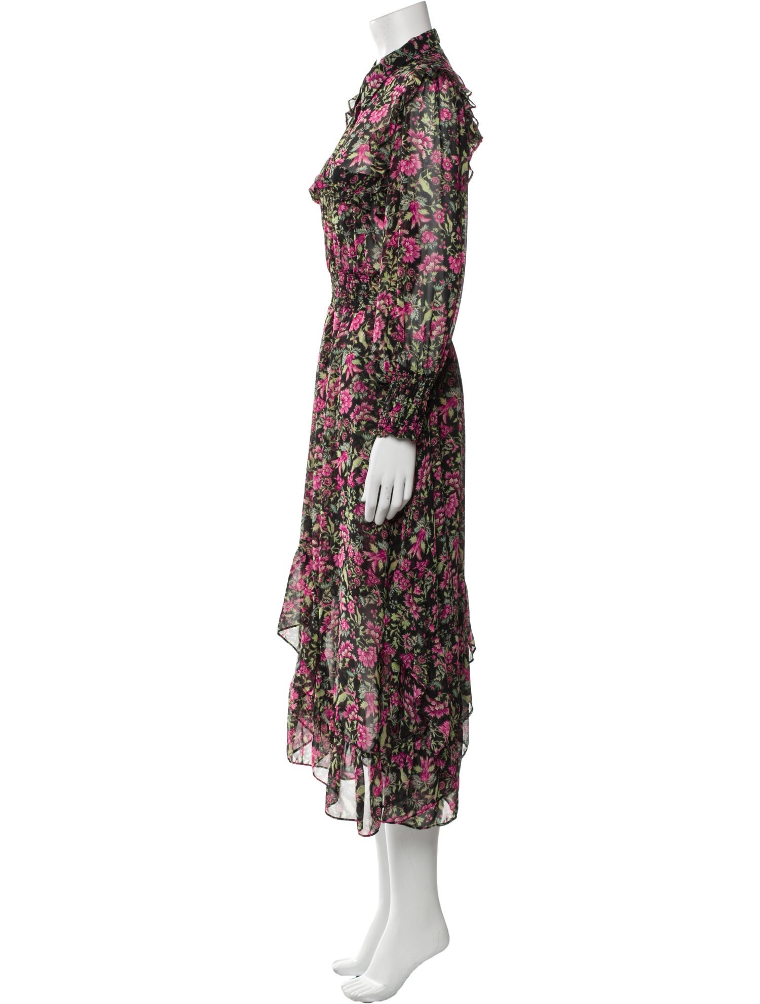 MISA Los Angeles Floral Print Long Dress
