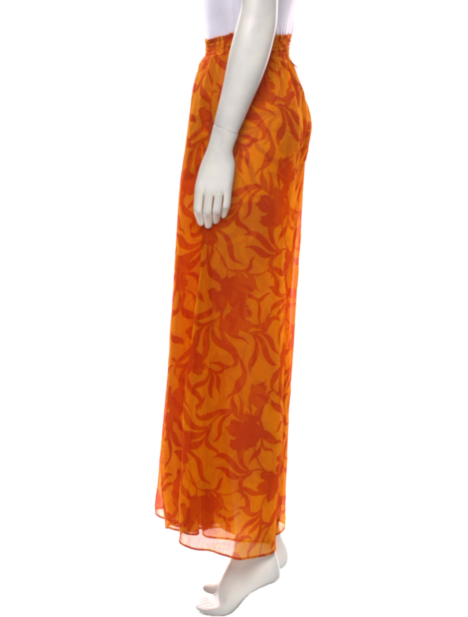 misaページ MISA Los Angeles Printed Wide Leg Pants - Orange, 12.25
