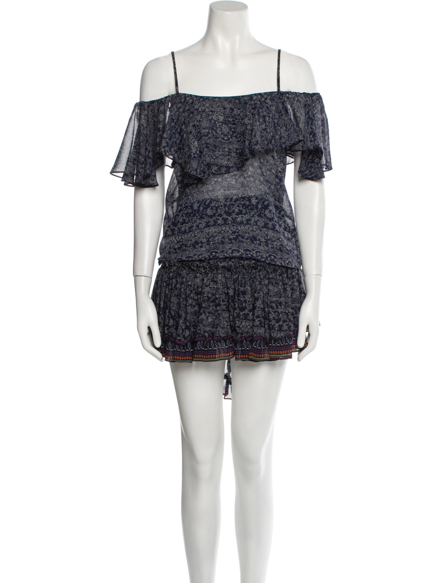 MISA Los Angeles Floral Print Skirt Set