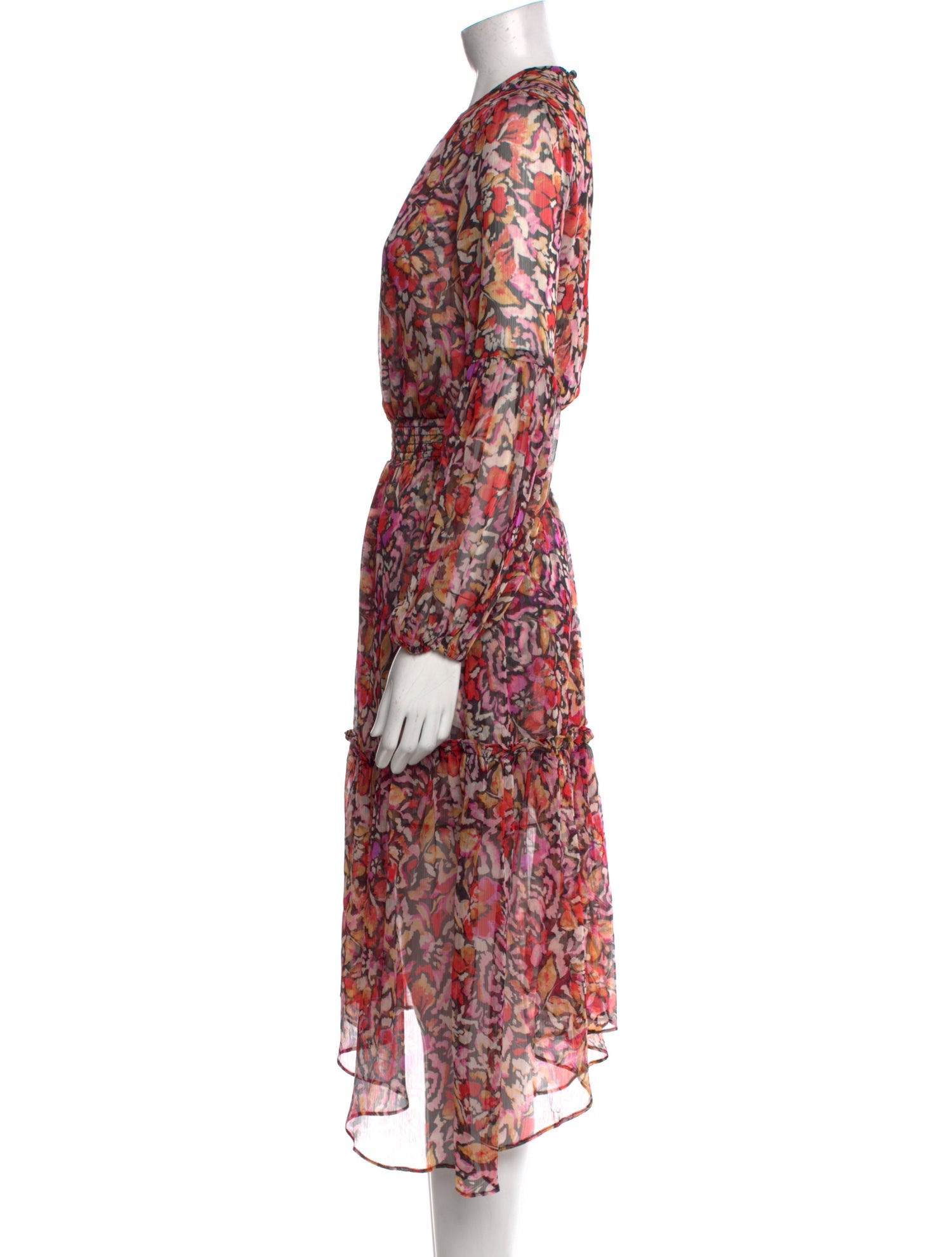 MISA Los Angeles Floral Print Long Dress