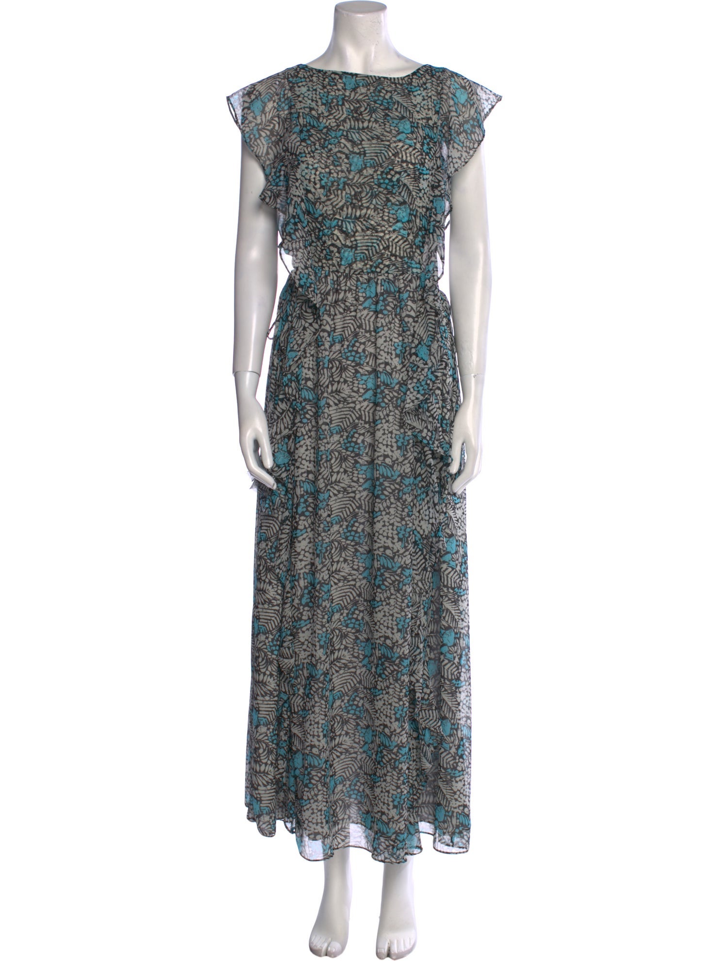 MISA Los Angeles Floral Print Long Dress