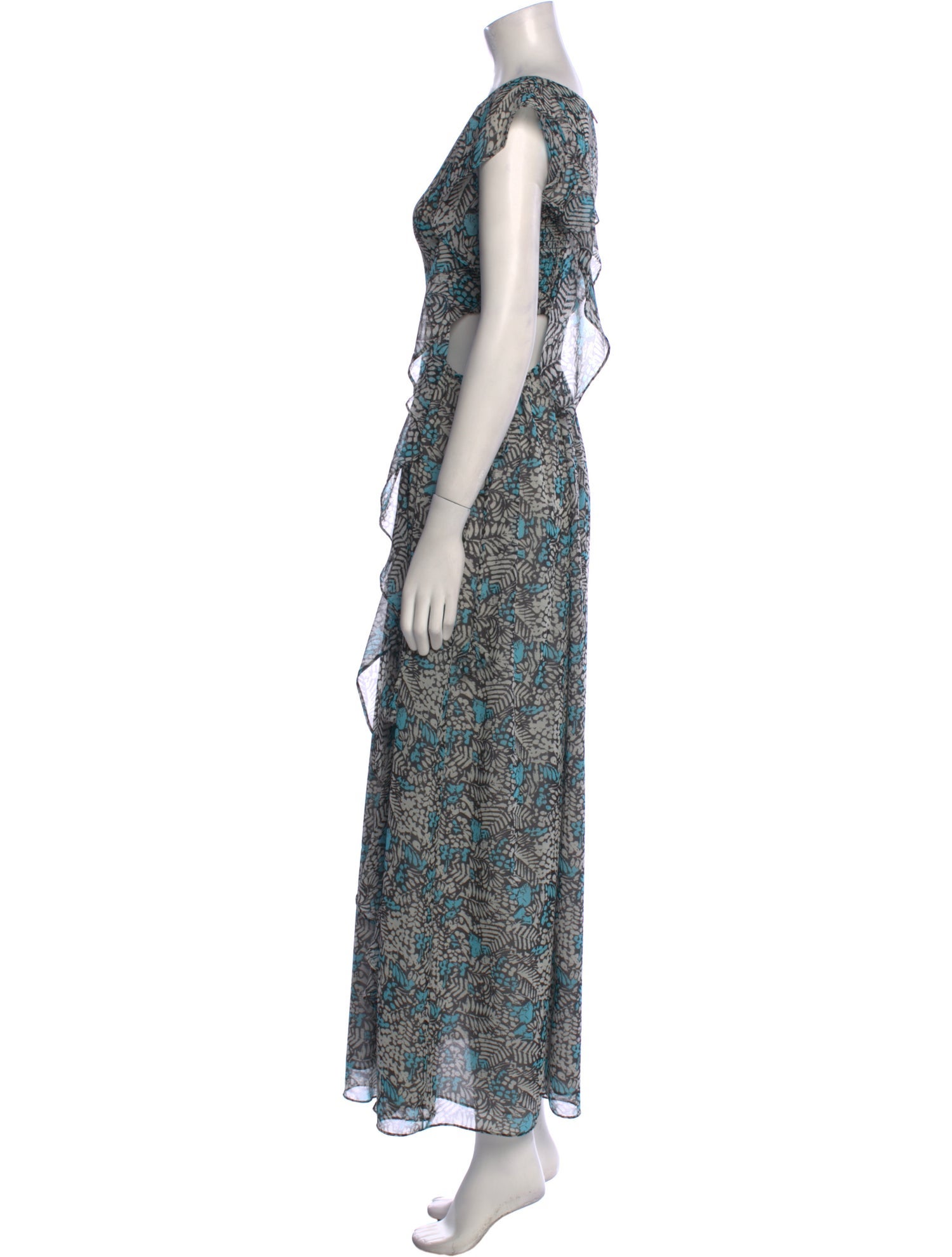 MISA Los Angeles Floral Print Long Dress