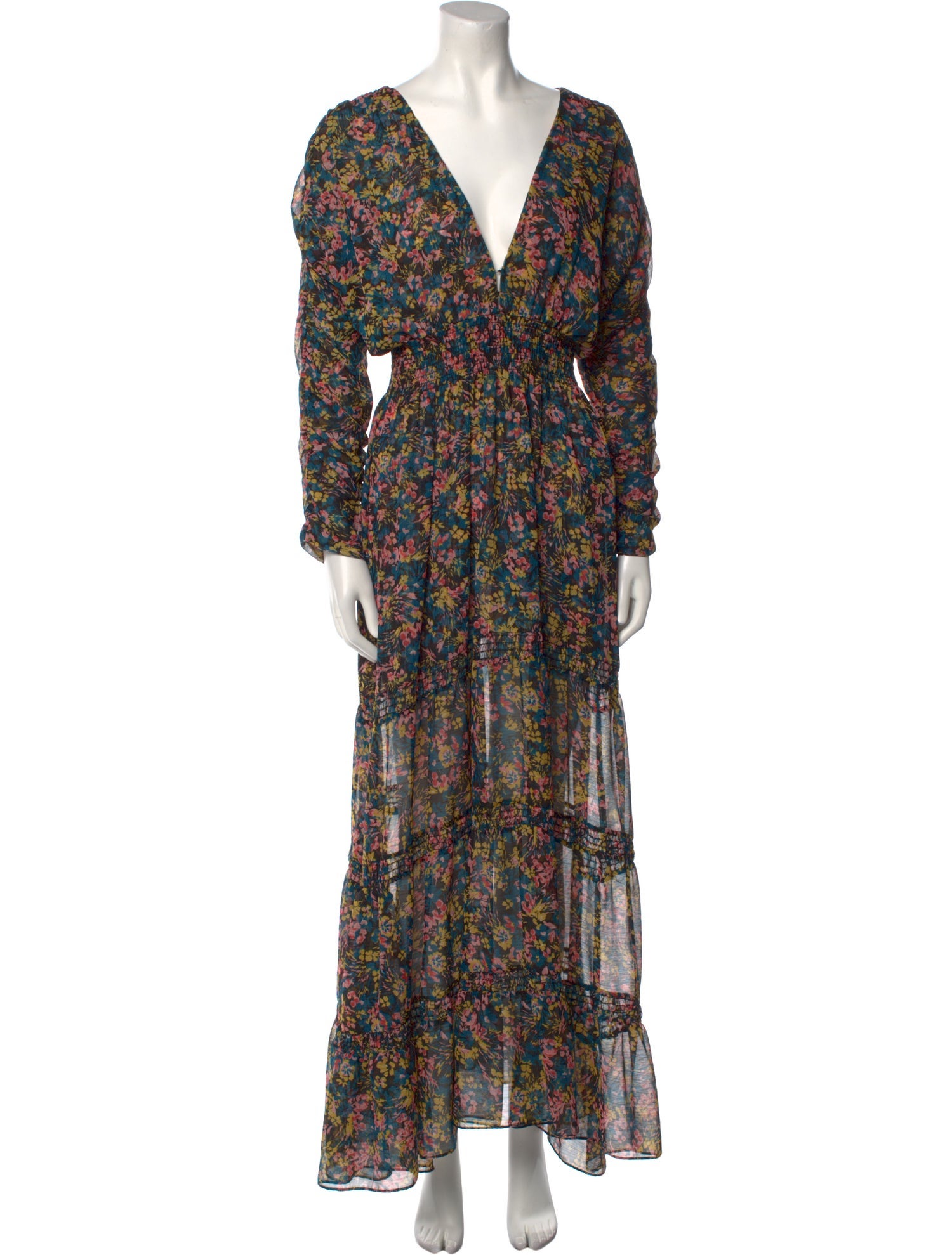 MISA Los Angeles Floral Print Long Dress
