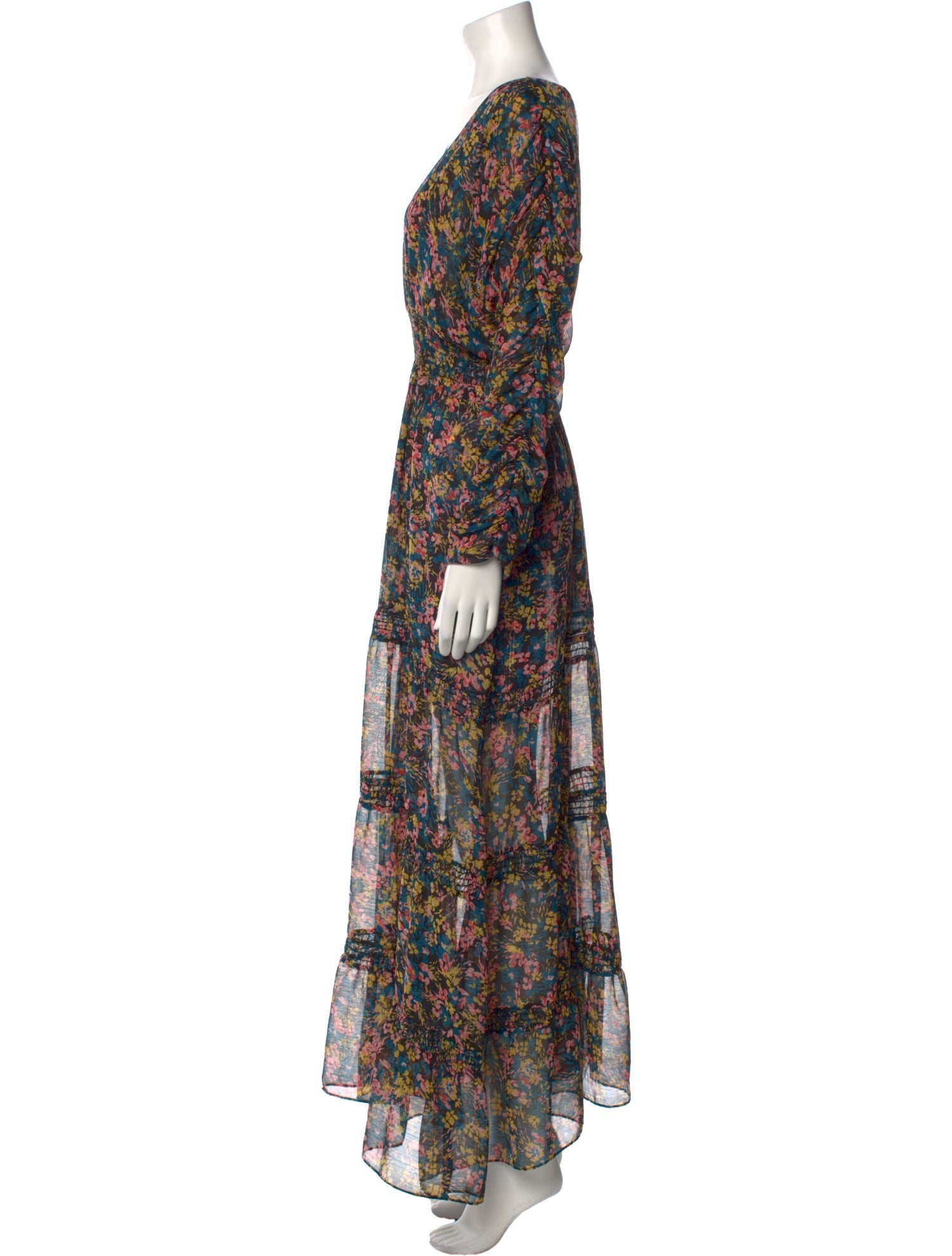 MISA Los Angeles Floral Print Long Dress