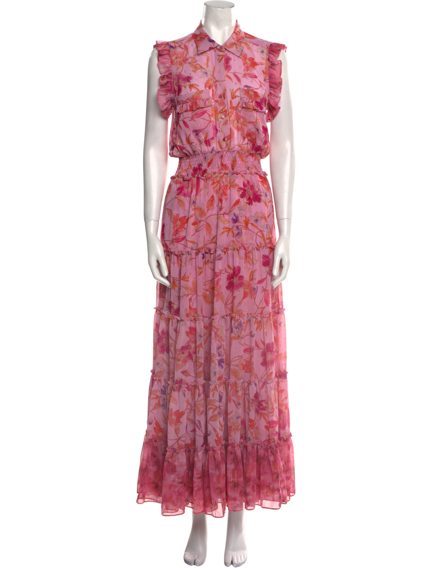 MISA Los Angeles Floral Print Long Dress