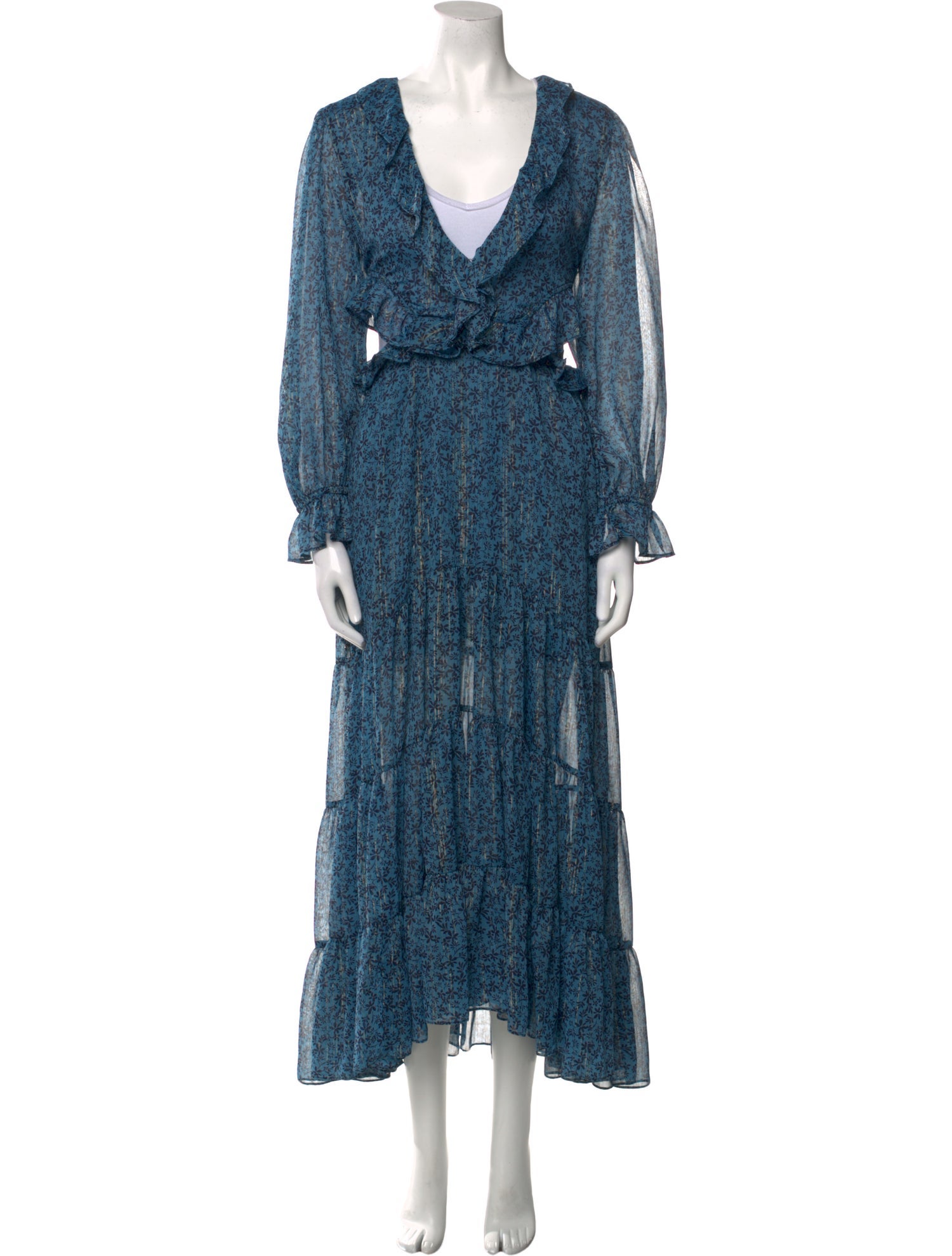 MISA Los Angeles Printed Long Dress