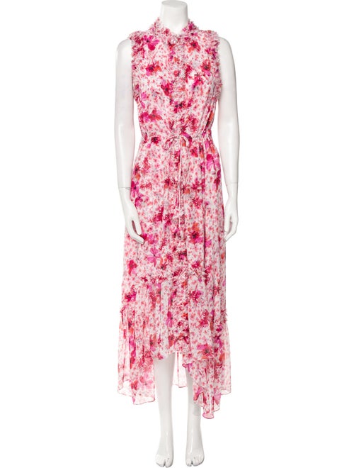 MISA Los Angeles Floral Print Midi Length Dress