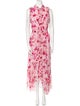 MISA Los Angeles Floral Print Midi Length Dress