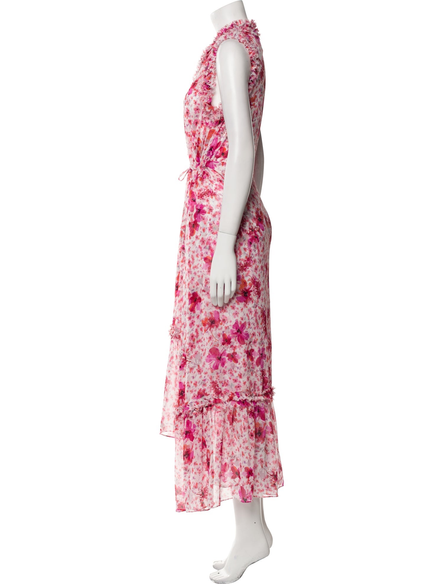MISA Los Angeles Floral Print Midi Length Dress