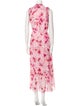 MISA Los Angeles Floral Print Midi Length Dress