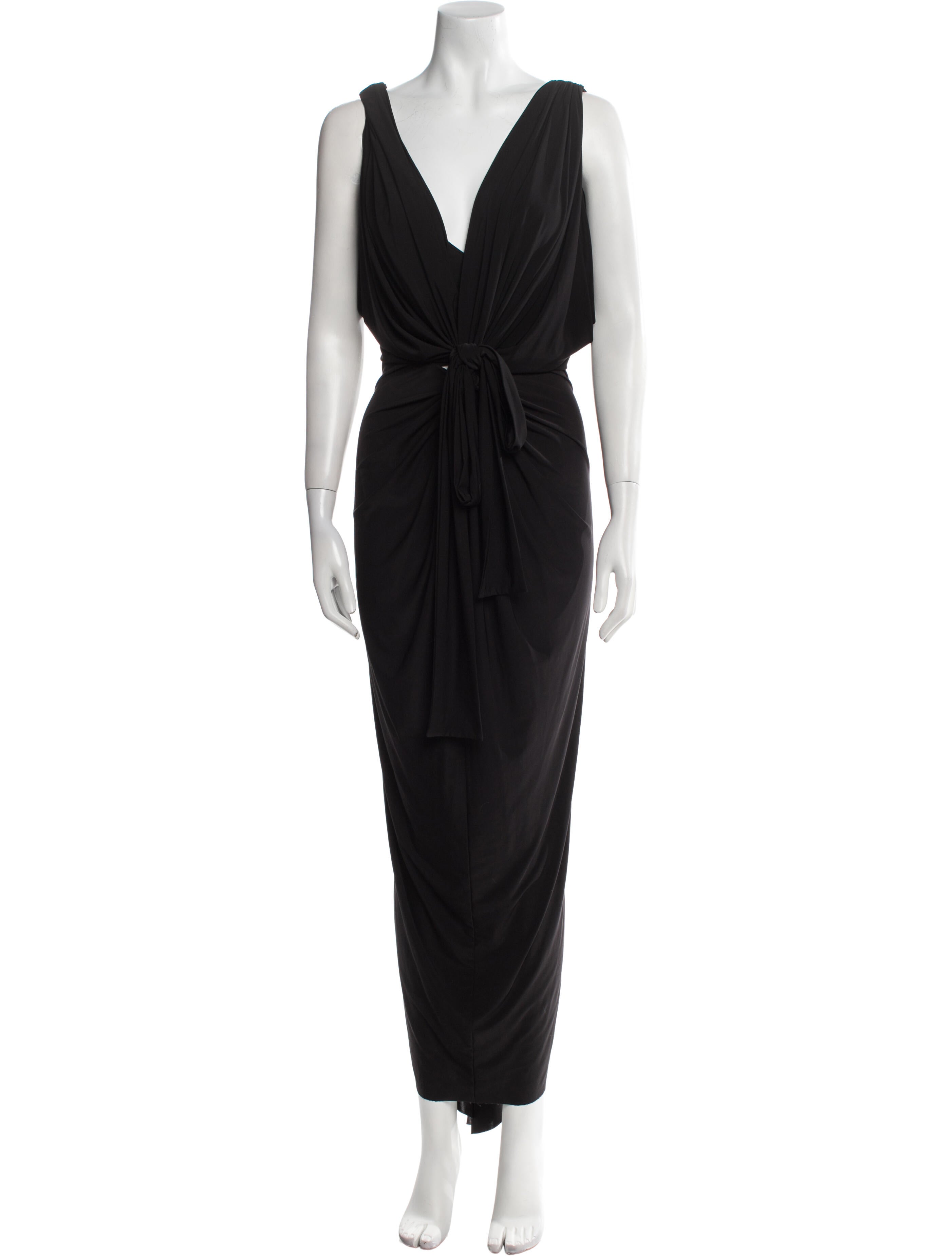 MISA Los Angeles V-Neck Long Dress