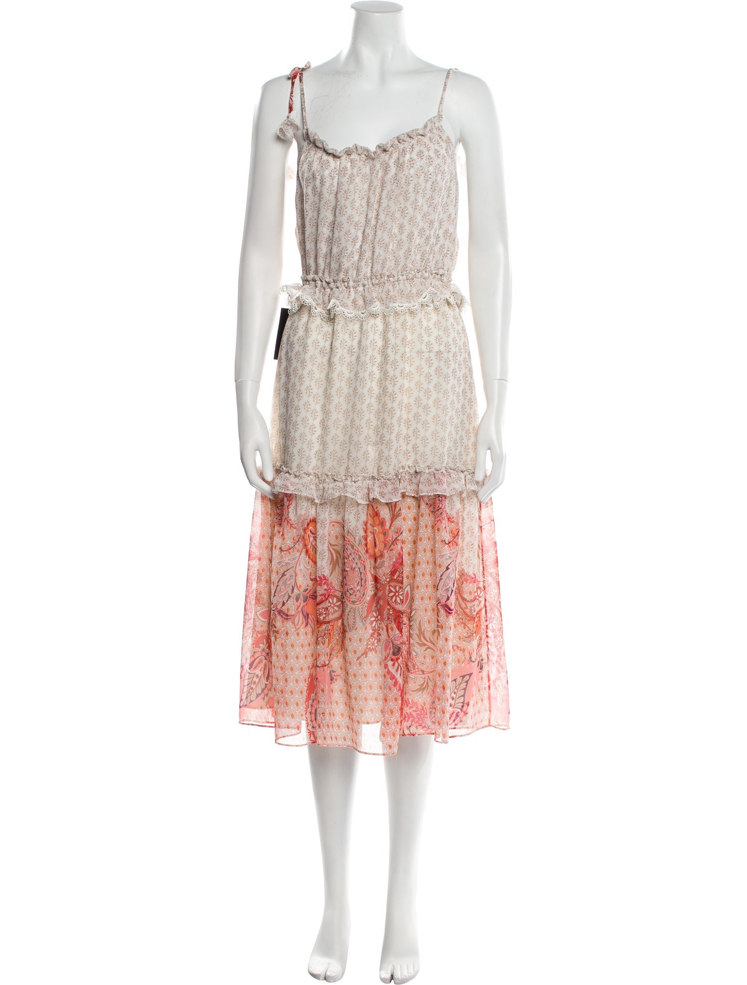 MISA Los Angeles Floral Print Midi Length Dress