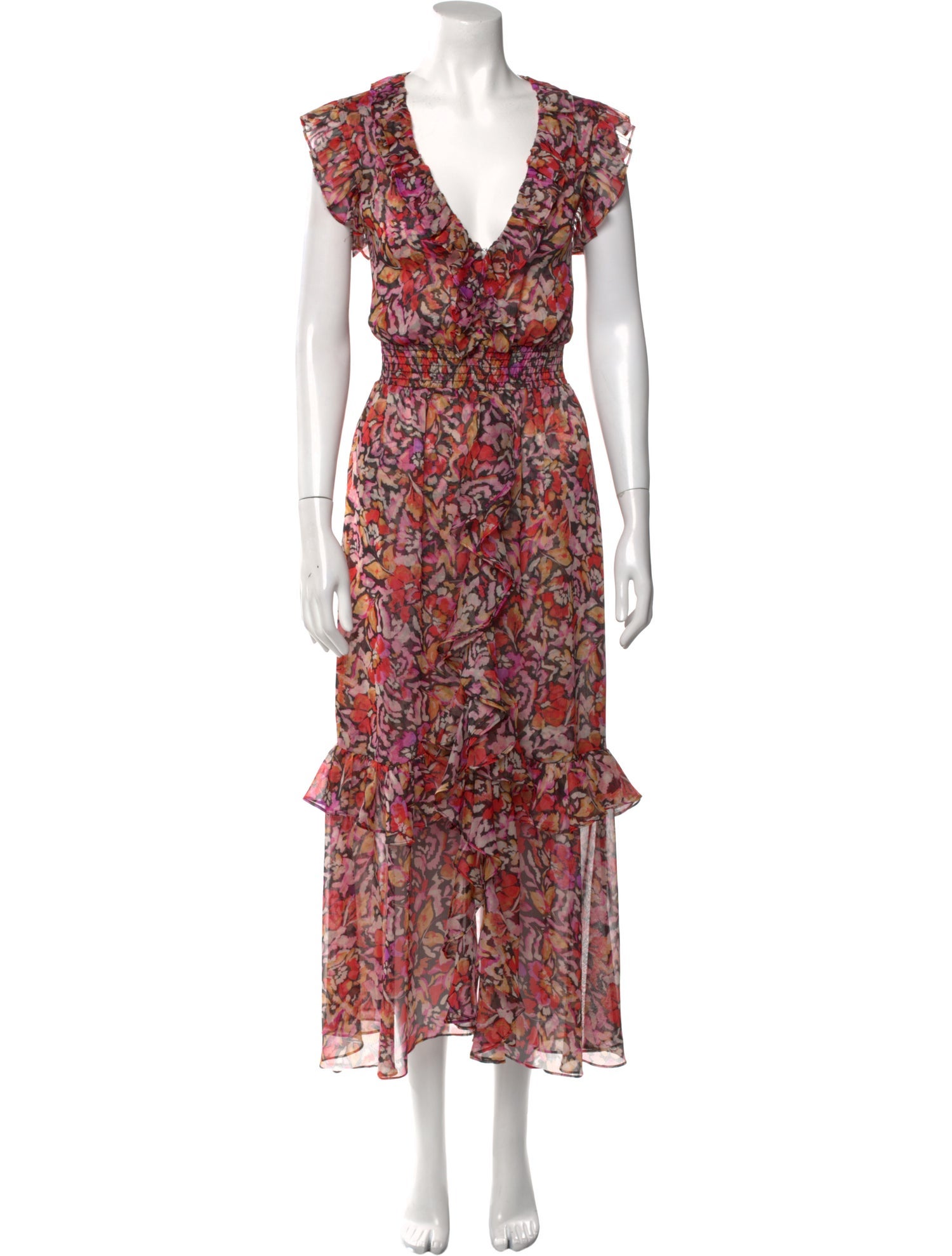 MISA Los Angeles Floral Print Long Dress