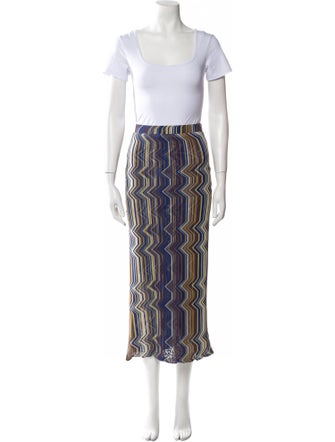 MISA Los Angeles Mesh Striped Skirt Set