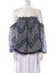 MISA Los Angeles Printed Off-The-Shoulder Blouse