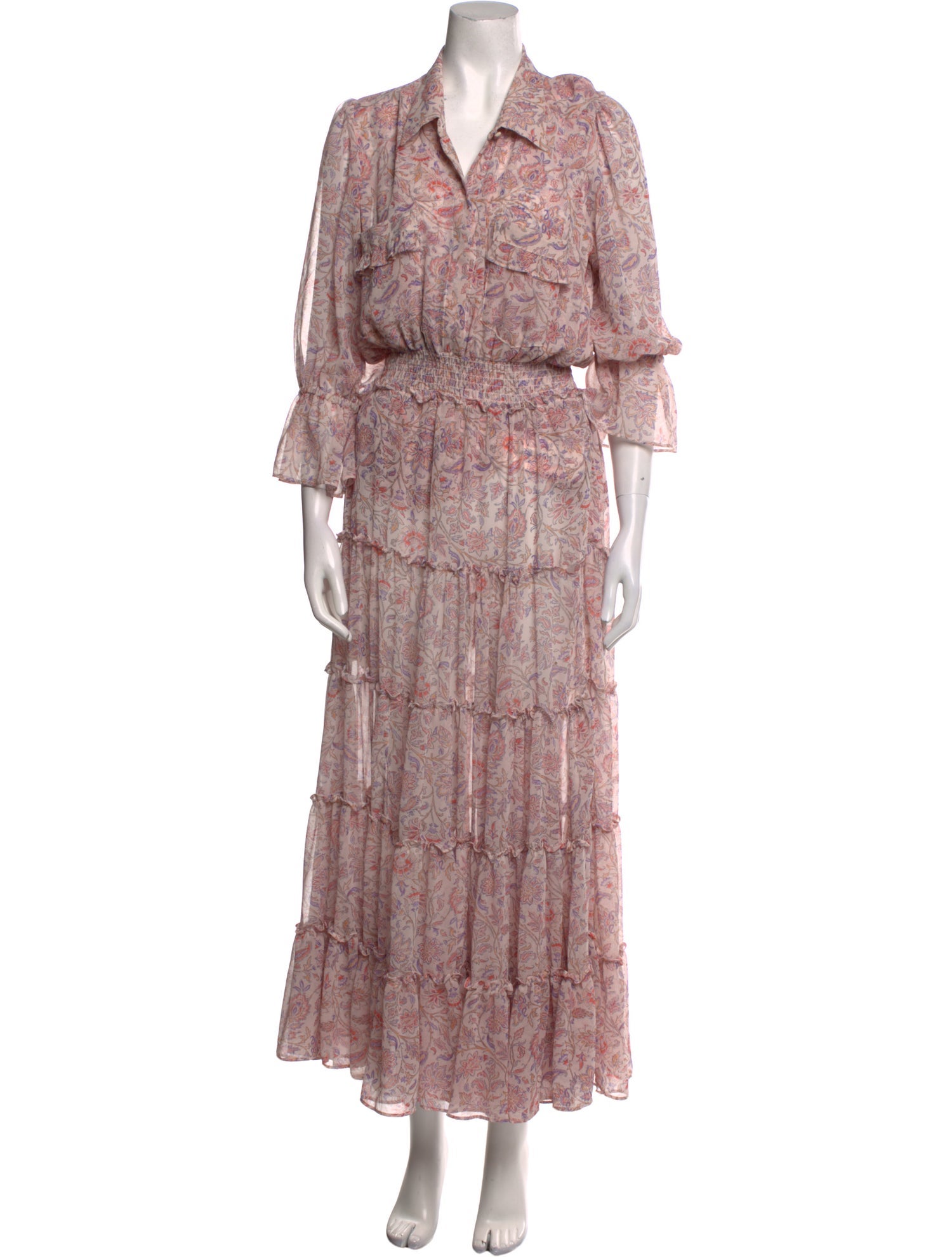 MISA Los Angeles Floral Print Long Dress