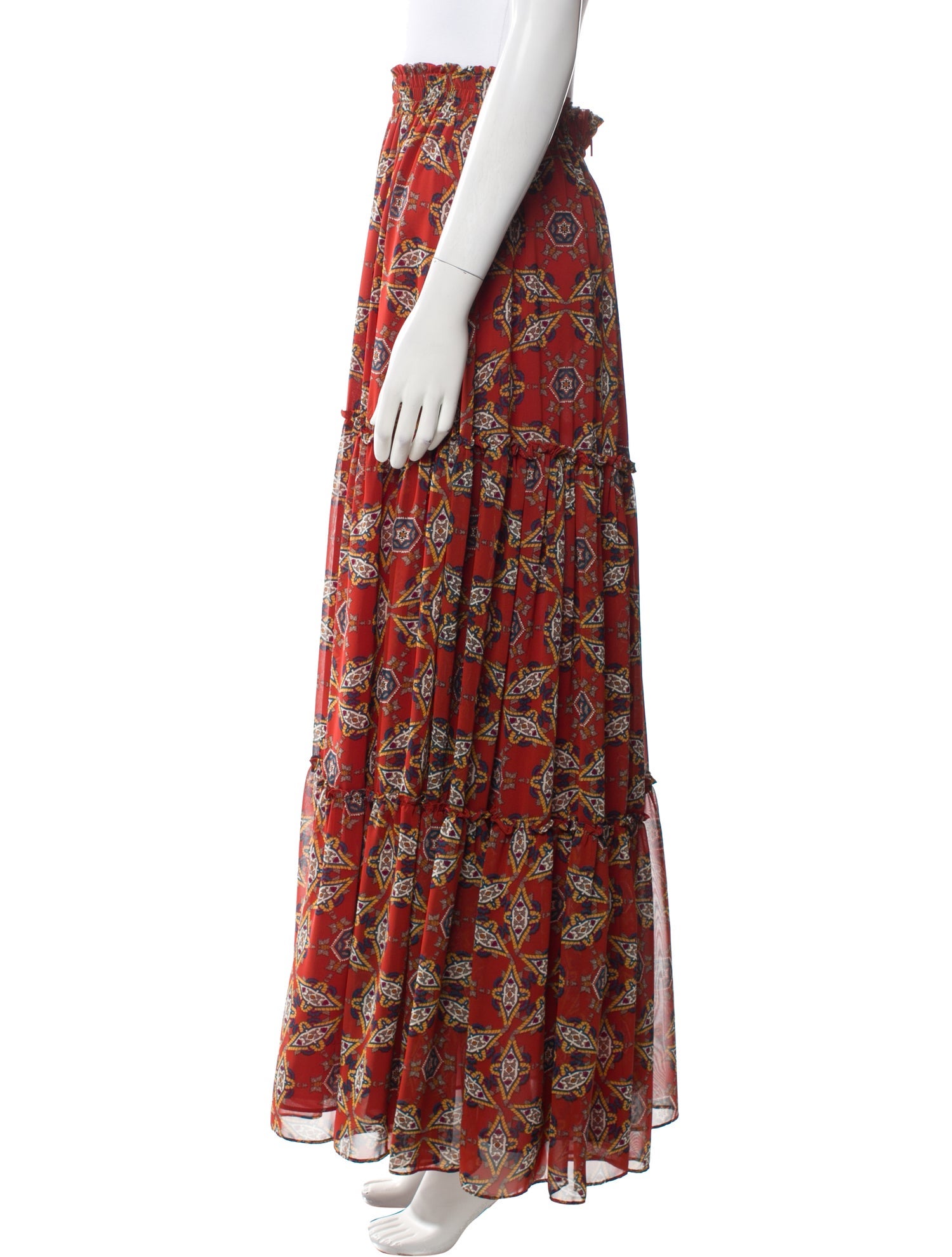 MISA Los Angeles Floral Print Long Skirt