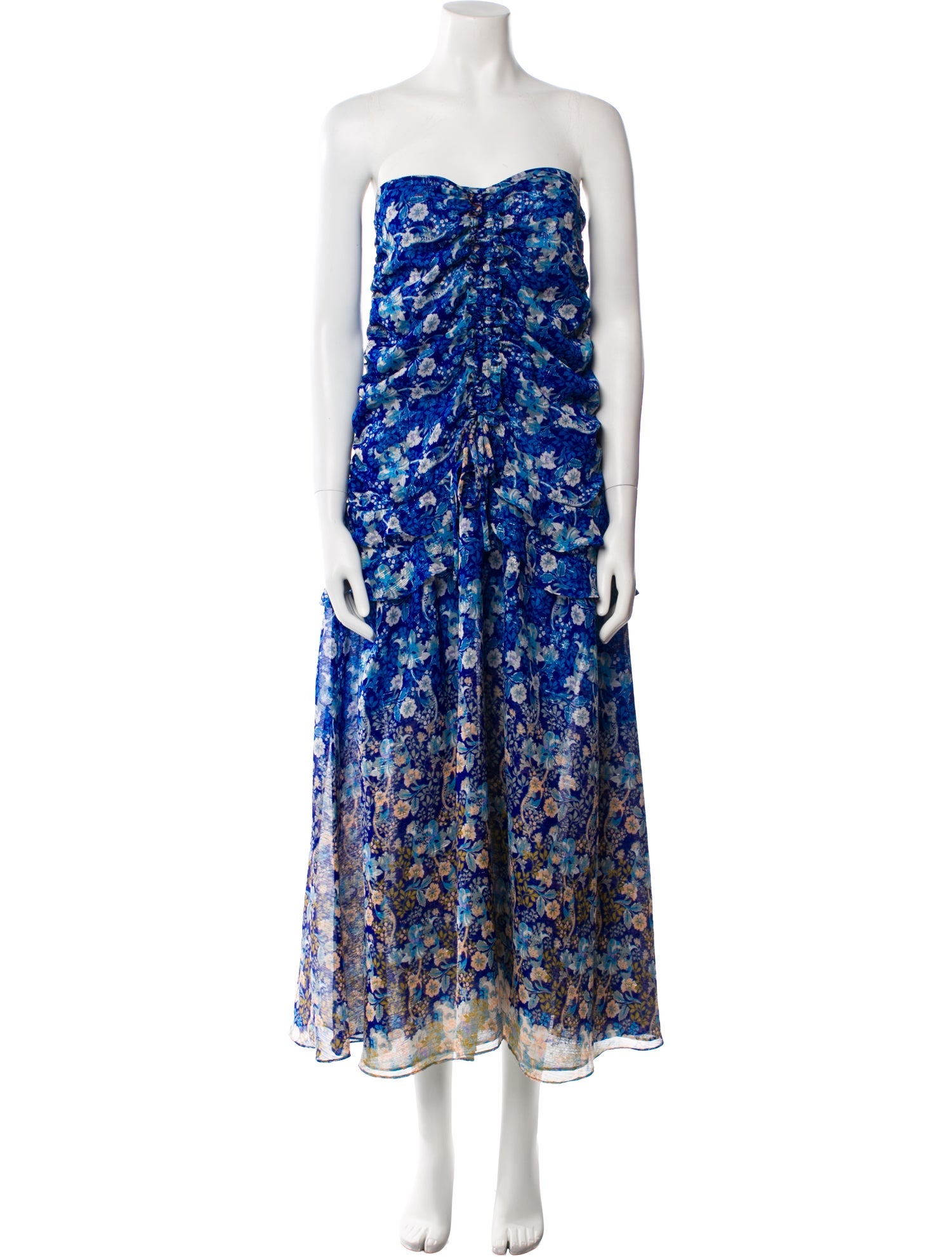 MISA Los Angeles Floral Print Midi Length Dress