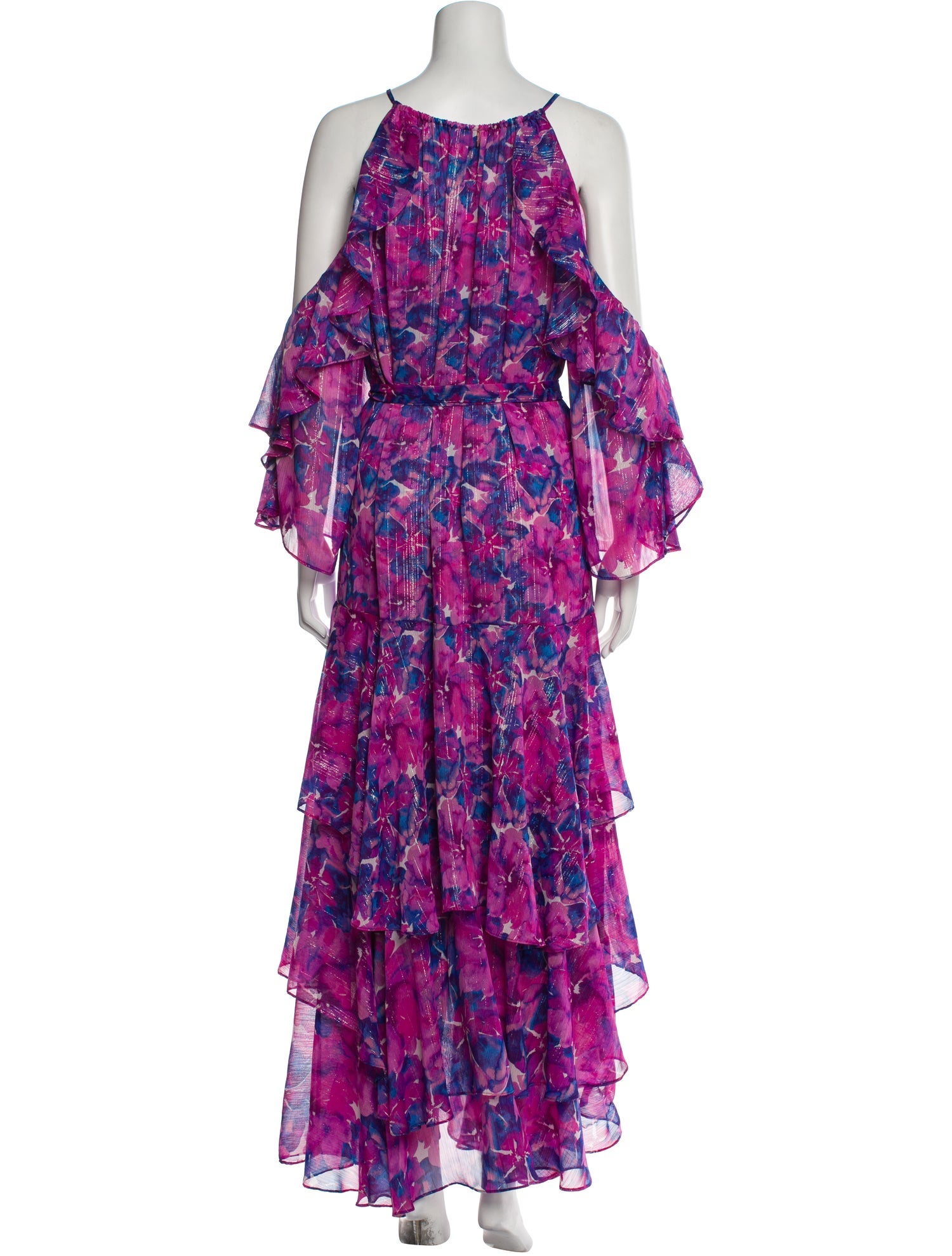 MISA Los Angeles Floral Print Midi Length Dress