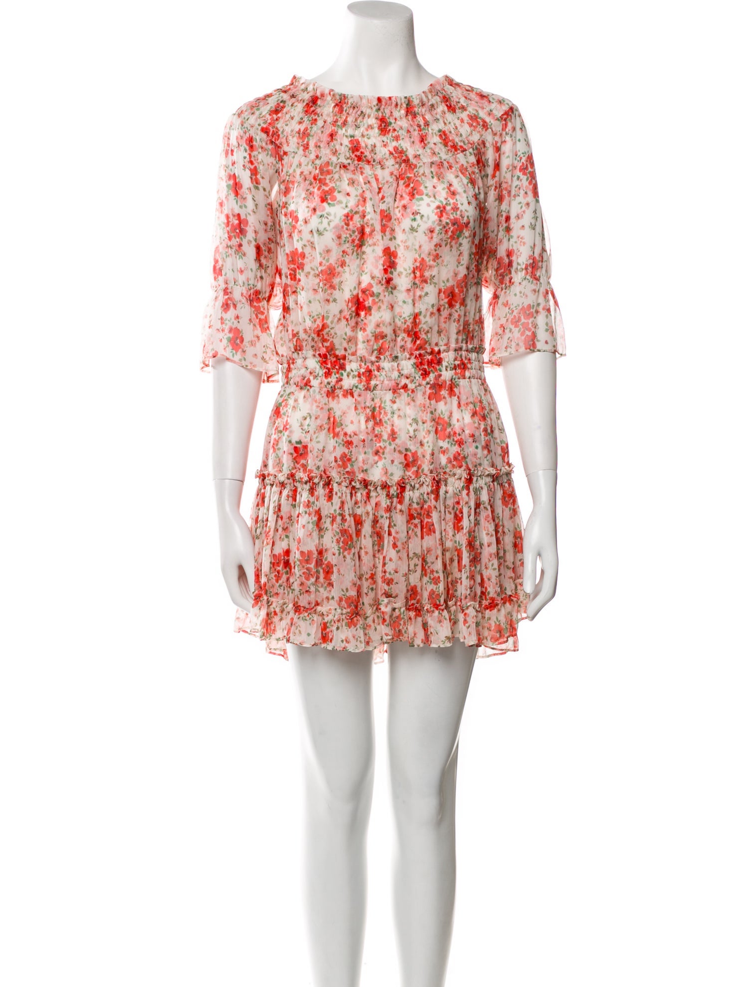 MISA Los Angeles Floral Print Mini Dress