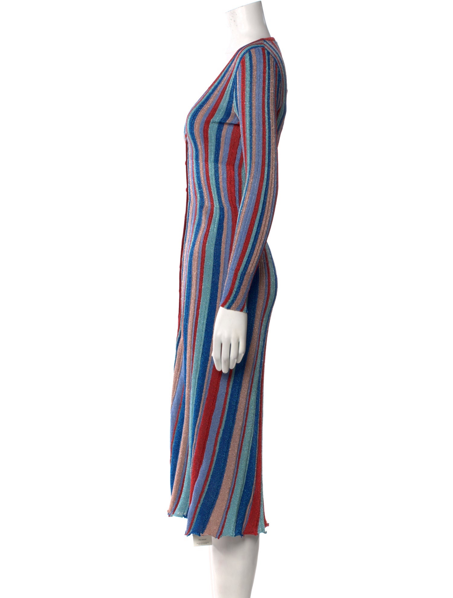 MISA Los Angeles Striped Midi Length Dress