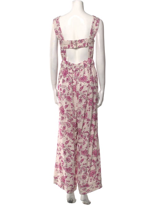 MISA Los Angeles Printed Square Neckline Jumpsuit