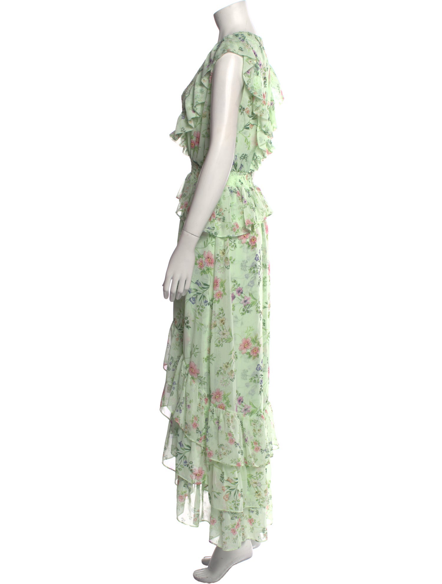 MISA Los Angeles Floral Print Long Dress