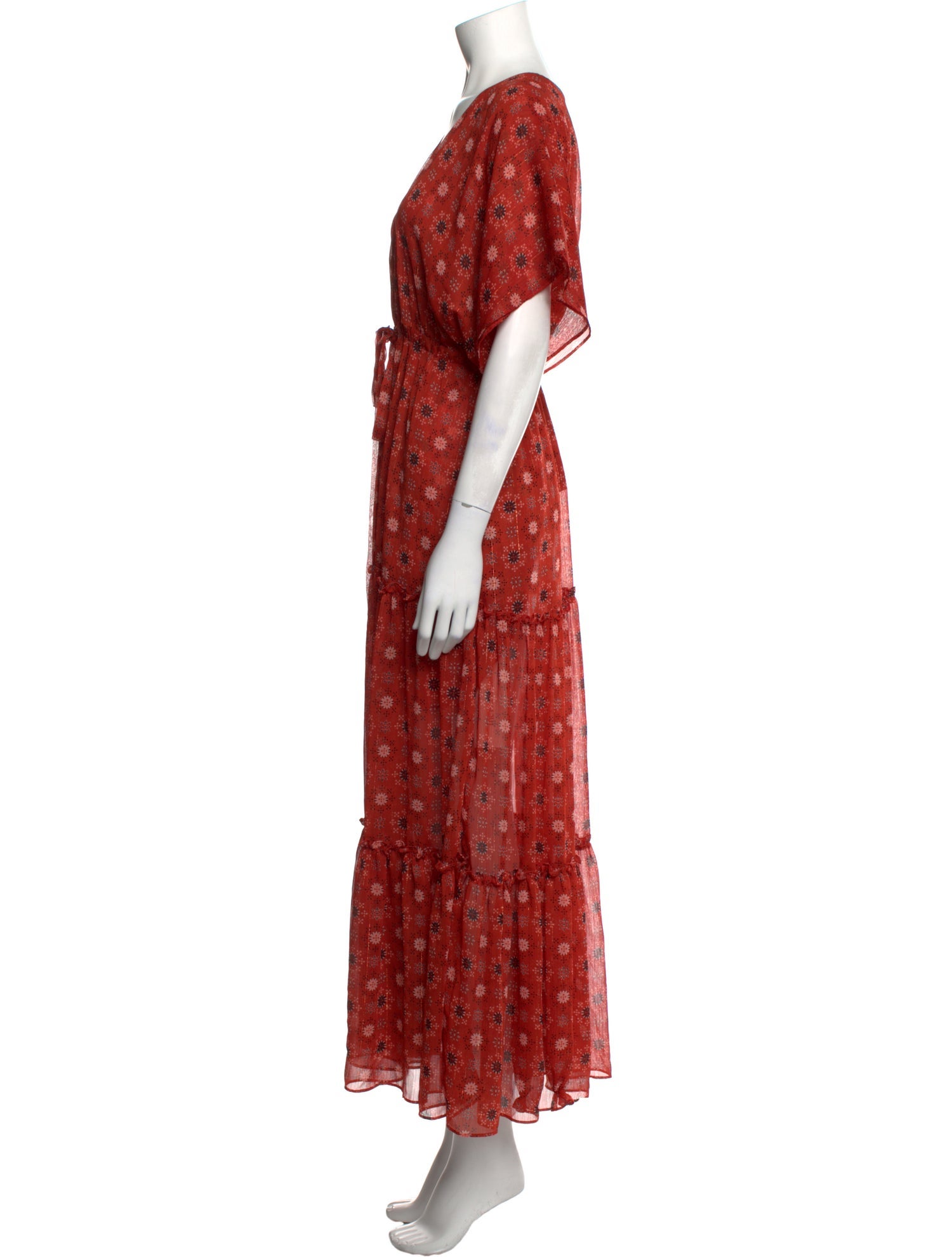 MISA Los Angeles Floral Print Long Dress