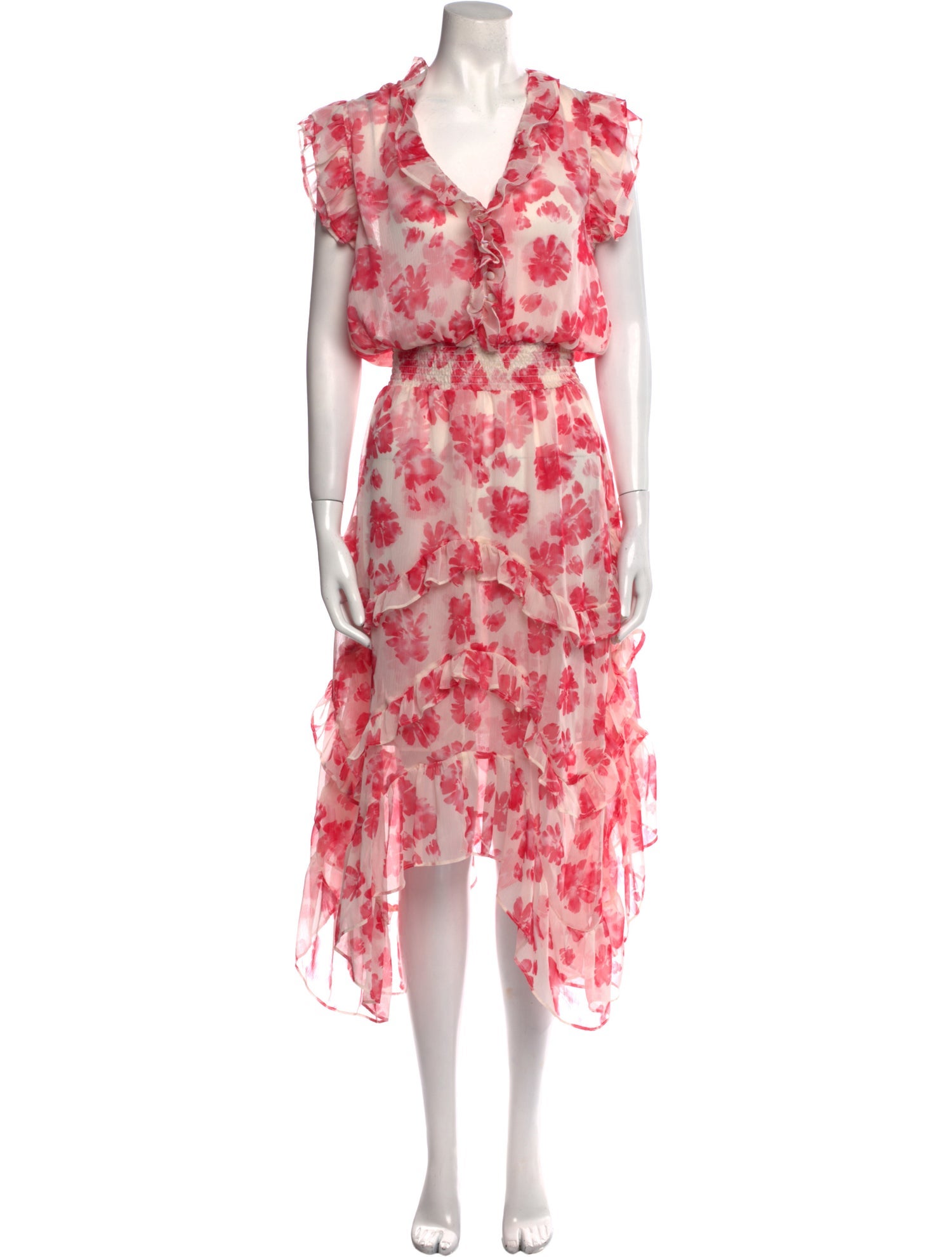 MISA Los Angeles Floral Print Long Dress