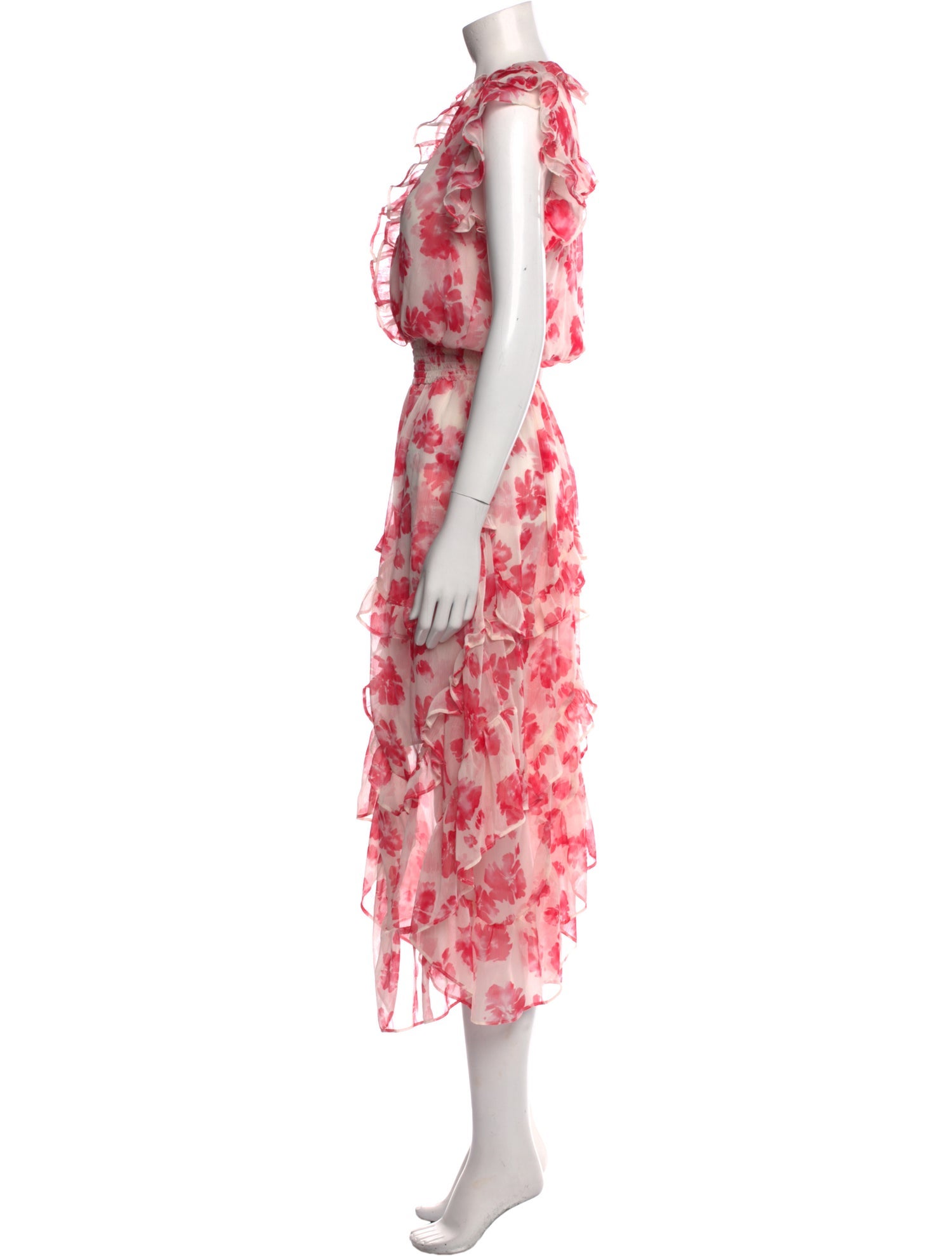 MISA Los Angeles Floral Print Long Dress