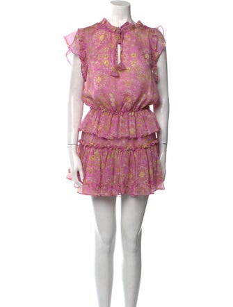 MISA Los Angeles Floral Print Mini Dress