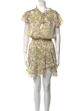 MISA Los Angeles Floral Print Mini Dress
