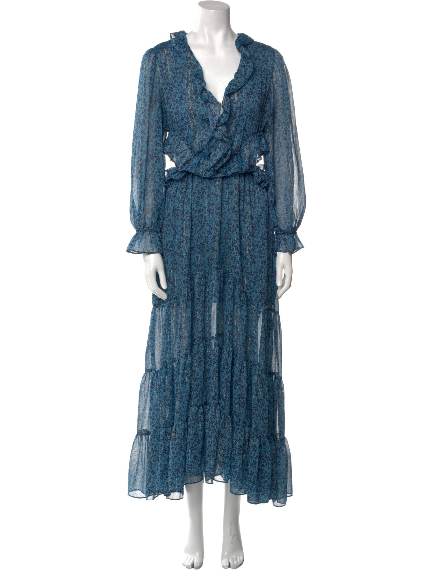 MISA Los Angeles Printed Long Dress