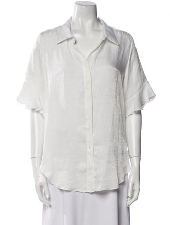 MISA Los Angeles Short Sleeve Button-Up Top