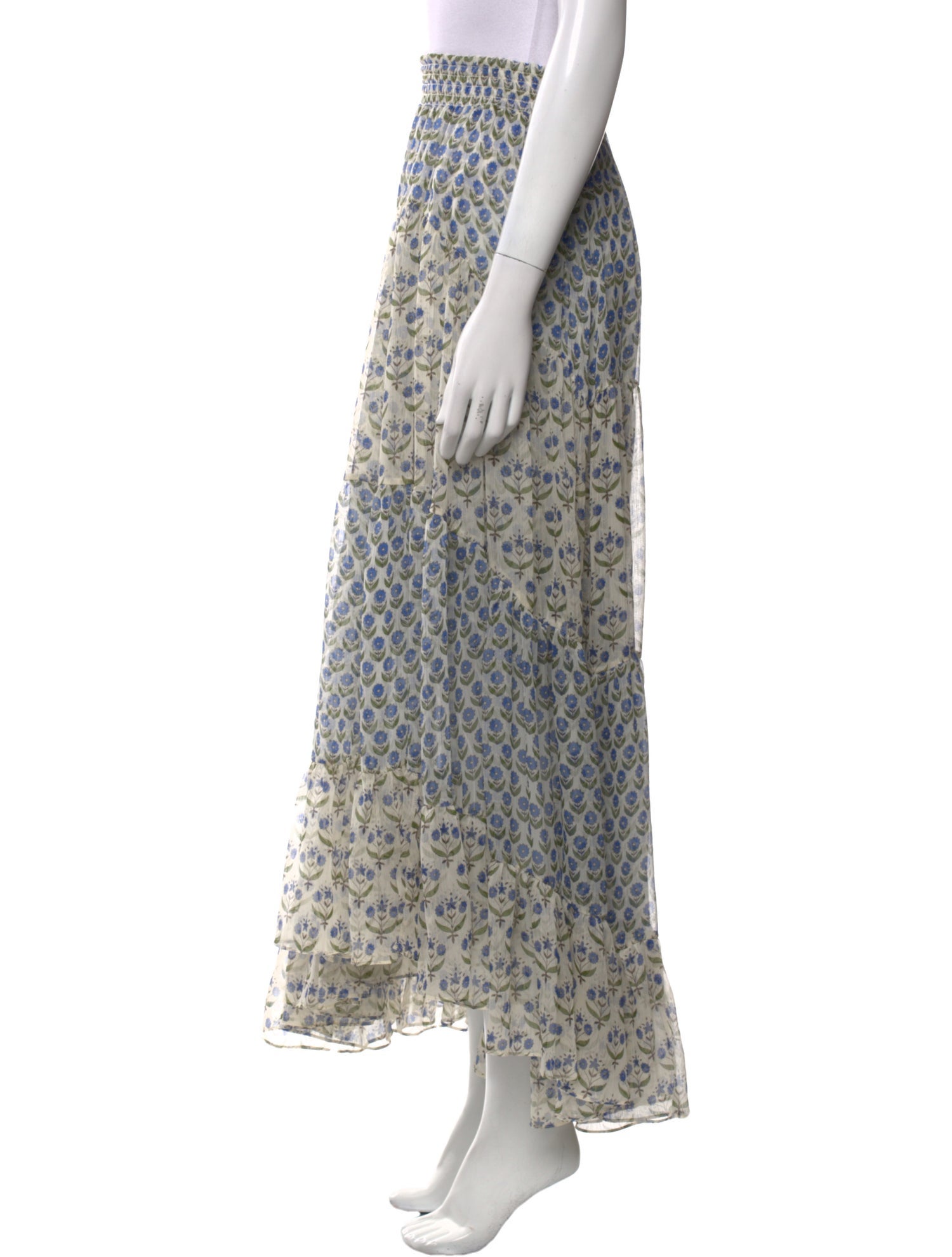 MISA Los Angeles Floral Print Long Skirt