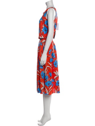 MISA Los Angeles Floral Print Cutout Accent Skirt Set