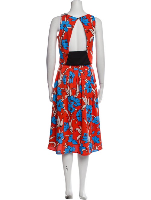 MISA Los Angeles Floral Print Cutout Accent Skirt Set
