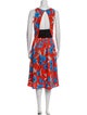 MISA Los Angeles Floral Print Cutout Accent Skirt Set