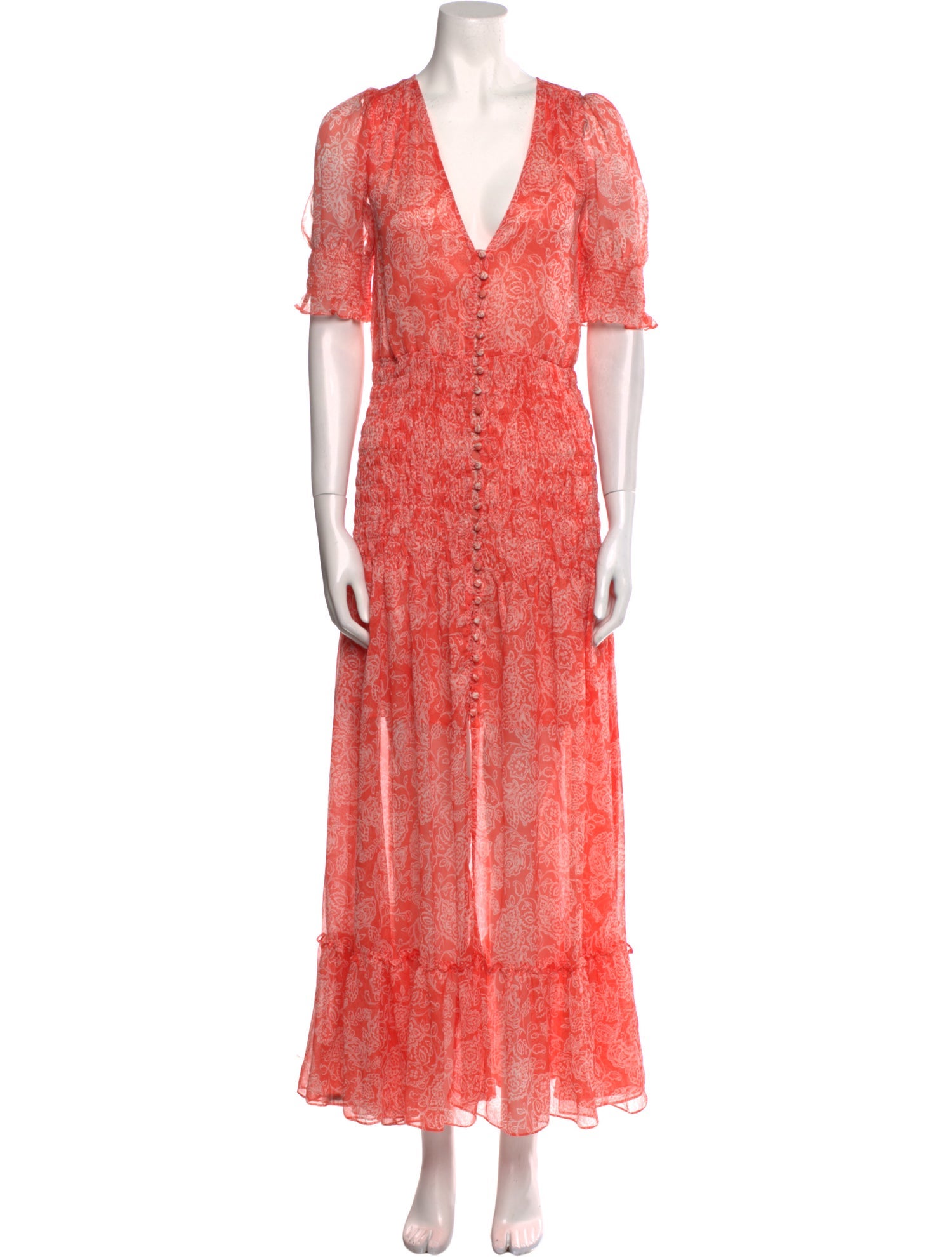 MISA Los Angeles Floral Print Long Dress