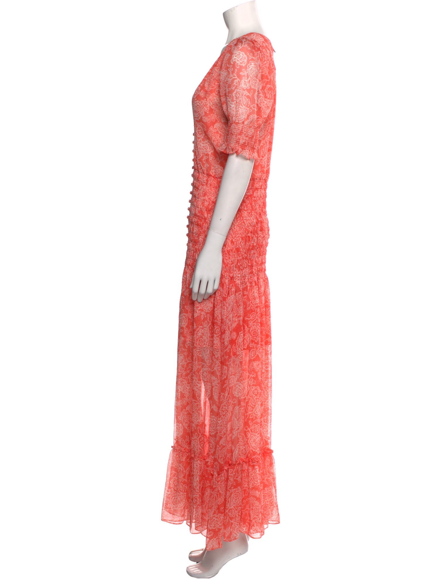 MISA Los Angeles Floral Print Long Dress