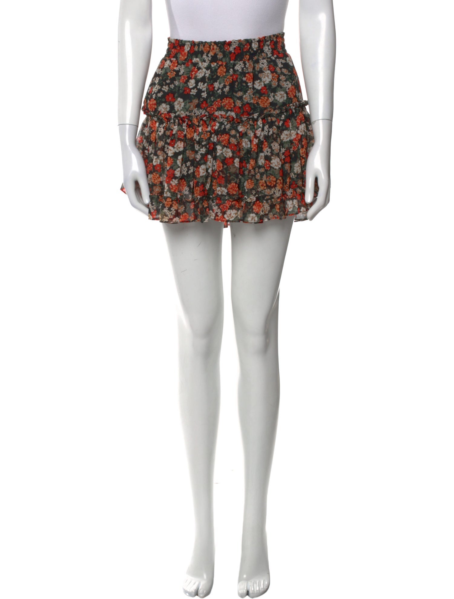 MISA Los Angeles Floral Print Mini Skirt