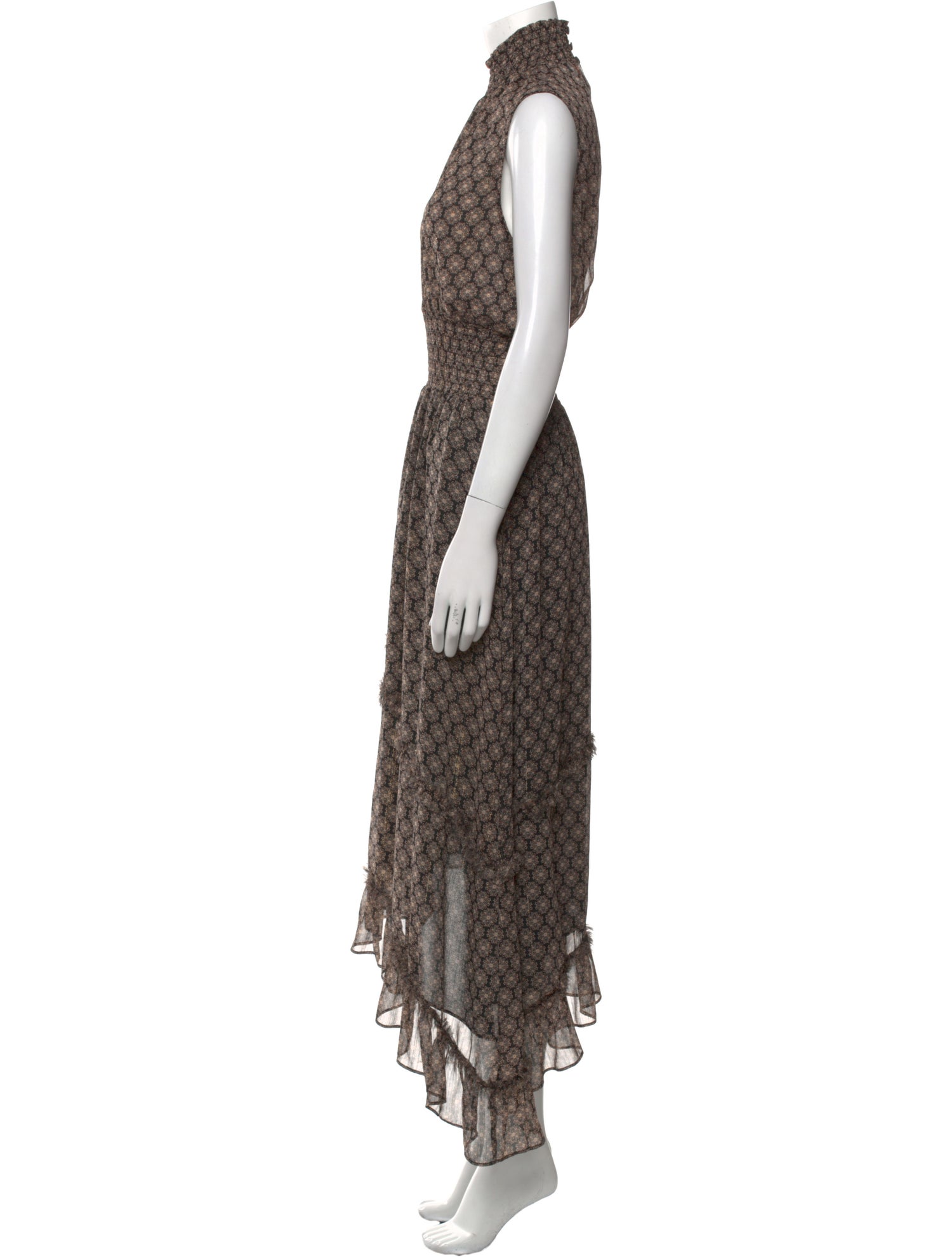 MISA Los Angeles Floral Print Long Dress