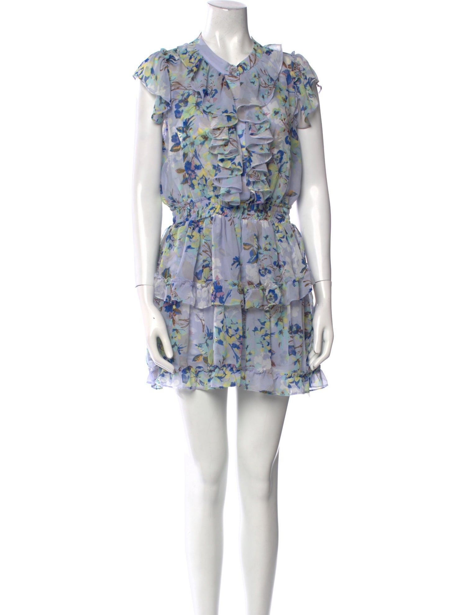 MISA Los Angeles Floral Print Mini Dress