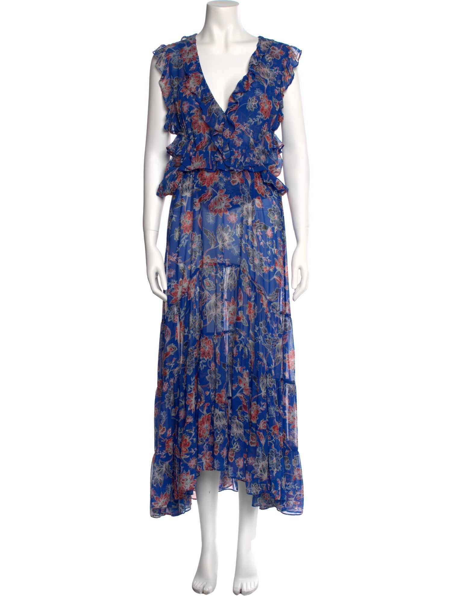 MISA Los Angeles Floral Print Long Dress