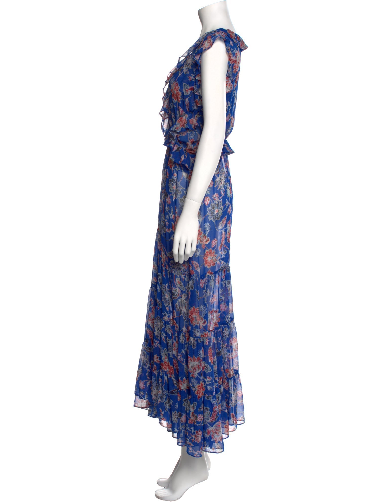 MISA Los Angeles Floral Print Long Dress