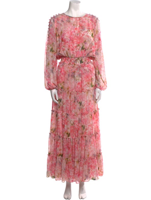MISA Los Angeles Floral Print Long Dress w/ Tags