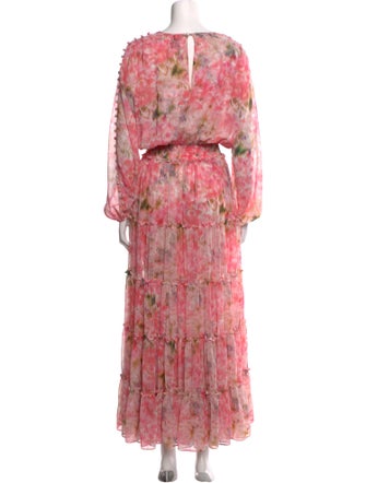 MISA Los Angeles Floral Print Long Dress w/ Tags