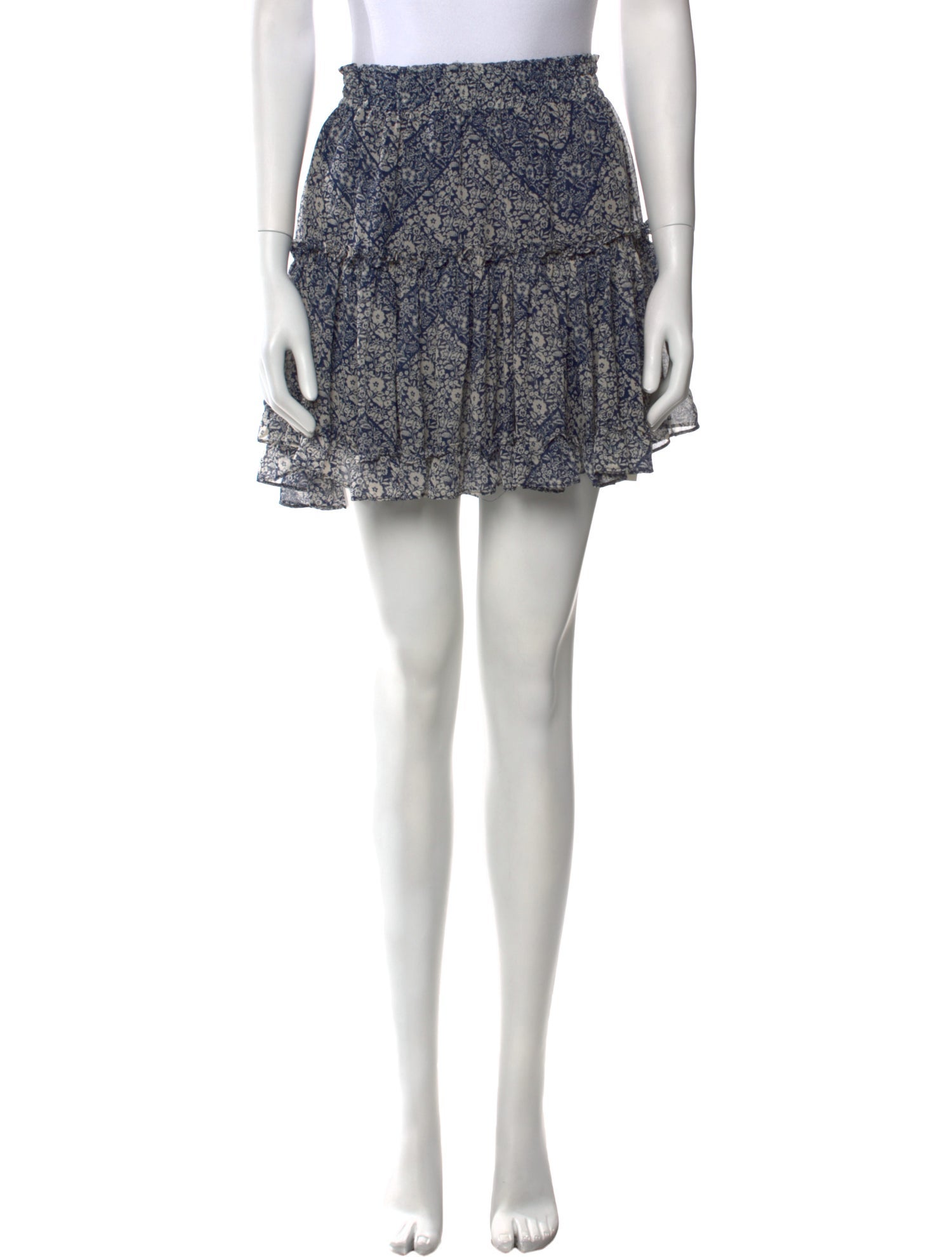 MISA Los Angeles Floral Print Mini Skirt