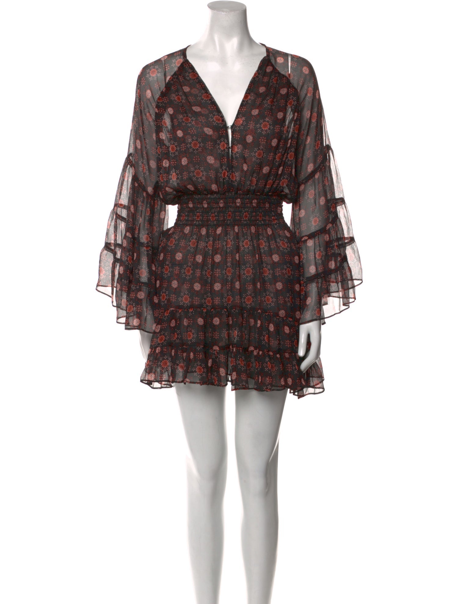 MISA Los Angeles Floral Print Mini Dress